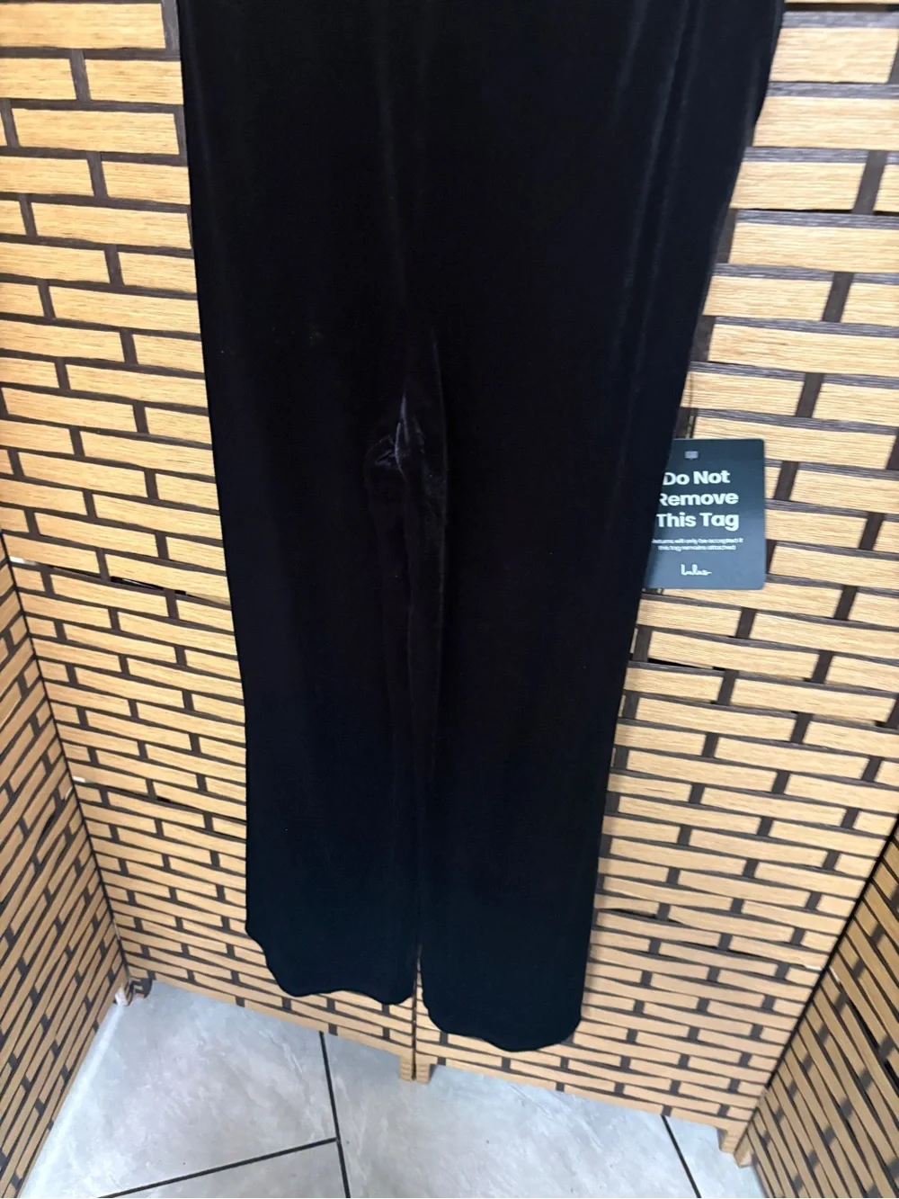 Lulus black bow velvet jumpsuit size large